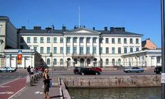 The Presidential Palace in Helsinki Finland on a clear day