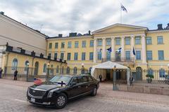 President Joe Biden departing Presidential Palace in Helsinki Finland July 2023