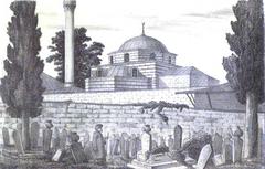 Koca Mustafa Pasha Mosque former Byzantine Church of St Andrew in Krisei 19th century illustration
