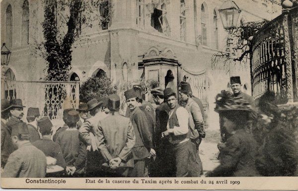 Tashkishla Barracks at Taksim after combat on April 24, 1909
