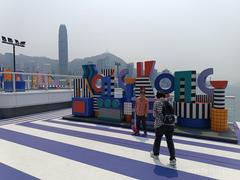 Harbour City Ocean Terminal rooftop and carpark in Tsim Sha Tsui, Hong Kong, April 2024