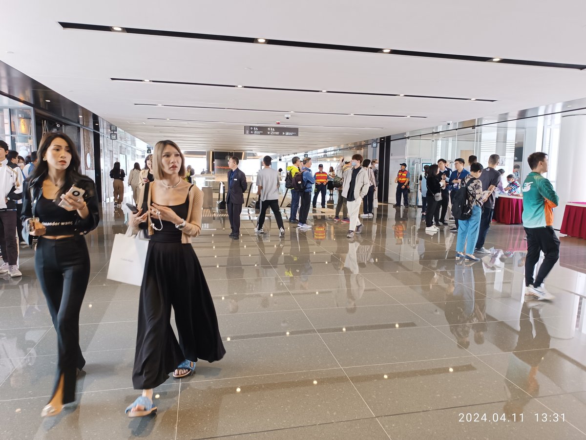 Harbour City Ocean Terminal mall visitors in Tsim Sha Tsui, Hong Kong in April 2024