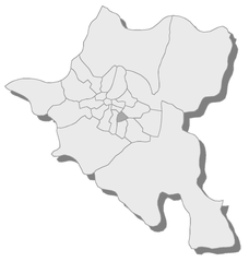 Map of Sofia municipality Izgrev in Bulgaria