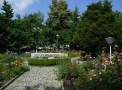 Peter Deunov grave in Izgrev estate park Sofia Bulgaria
