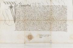 Historical sale letter of the Freihaus in Hochstraße Vienna 1563 handwritten by Valentin Sixtl