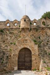 Main eastern entrance gate of the Fortezza in Rethymno, Crete, Greece