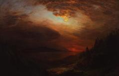 Twilight painting of Mount Desert Island, Maine by Frederic Edwin Church