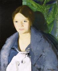 Portrait of Geraldine Lee painted by George Bellows in 1914