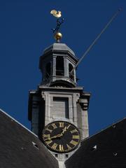 Noordermarkt square in Amsterdam with outdoor seating and historic buildings