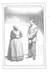 Premiere of Doña Clarines at Teatro Lara with Señora Alba and Sr. Puga