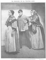 Old photograph of El Paraíso performance at Teatro Lara
