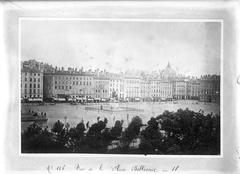 Place Bellecour in Lyon before the start of major Second Empire urban works