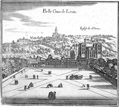 Historic street view of Belle Cour Saint Jean in Lyon