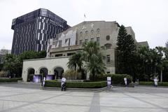 View of Shin Sheng Daily News Plaza and Zhongshan Hall from Zhongshan Hall Plaza, Taipei