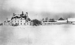 Historic photograph of St. Gabriel Farm in Pointe St. Charles, Montreal from 1865