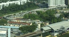 Aerial view of Jalan Kuching and Jalan Sultan Ismail interchange in Kuala Lumpur