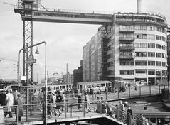 Katarinahissen elevator and KF building in 1950 Stockholm