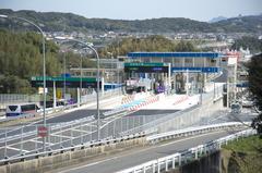 Sasebo Daito Interchange on Nishi-Kyushu Expressway in Japan