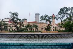 Sultan Abdul Samad Building with Gombak River in Kuala Lumpur
