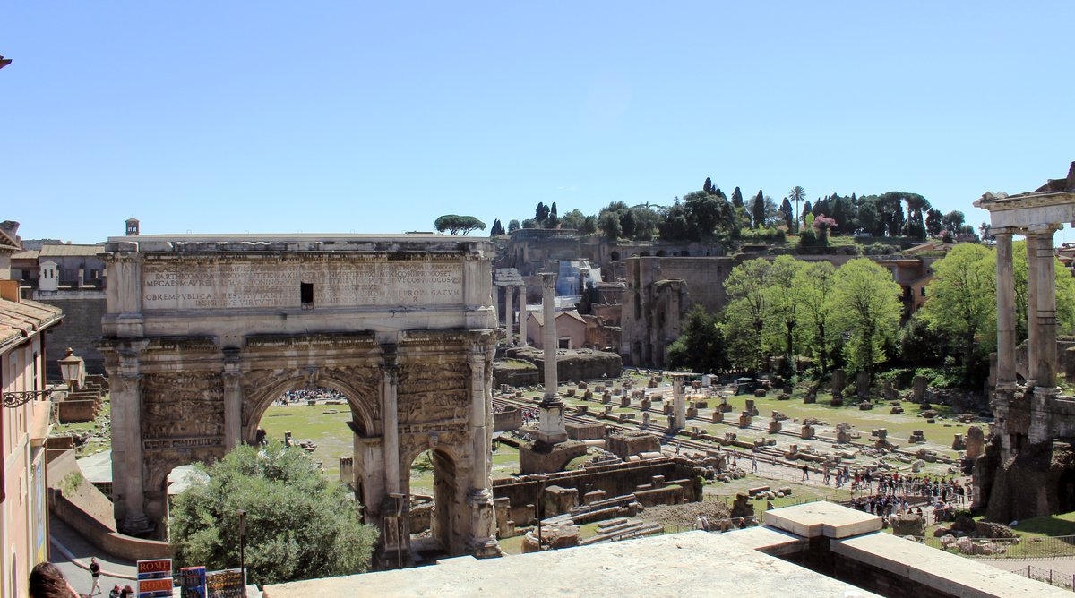 Arch of Septimius Severus at Forum Romanum in Rome, Italy