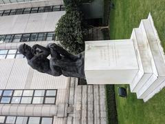 The Thinker sculpture in front of Shanghai Library