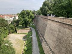 View of Prague cityscape with historic buildings and Vltava River
