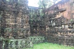 Terrace of the Leper King ancient Khmer city ruins near Angkor Wat Siem Reap Cambodia