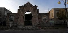 Porta Grazia in Messina decorated for the Immacolata feast day with festive lights and decorations