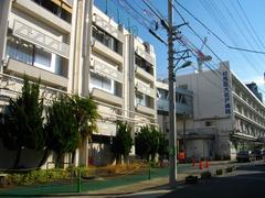 Jikei University Aoto Hospital building with clear sky