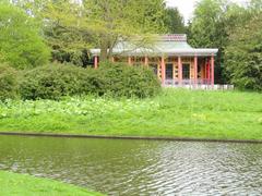 Traditional Chinese teahouse in Frederiksberg Have park, Copenhagen