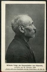 Portrait of Wilhelm Voigt the Captain of Köpenick in uniform