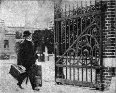 Wilhelm Voigt, the Hauptmann von Köpenick, leaving Tegel prison