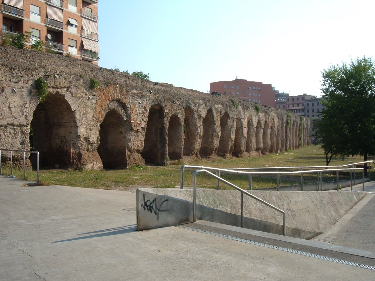 Acquedotto Alessandrino aqueduct at Torpignattara in Rome Italy