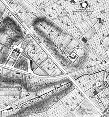 Historic map detail of The New Plan of Rome by Giambattista Nolli, part 9 of 12