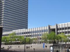 Government Center, Boston cityscape with modern and historic buildings