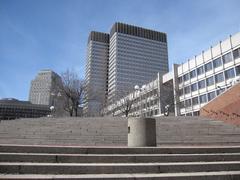 Government Center in Boston, Massachusetts in March 2010 with modern buildings and urban architecture