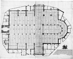 Floor plan of Oude Kerk in Amsterdam showing architectural layout