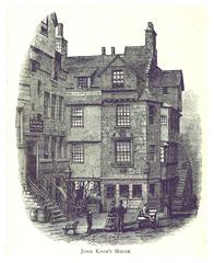 Historic John Knox's House in Edinburgh featuring traditional stone architecture