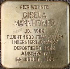 Stolperstein Dedicated To Gisela Mannheimer