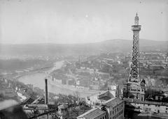 View of Lyon city from Fourvière hill in 1917