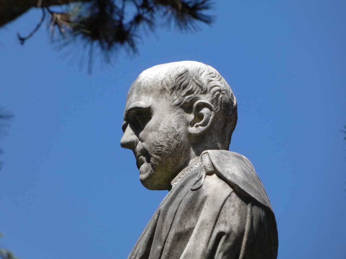 Bust of Claude-Marius Vaïsse in profile at Parc de la Tête d'Or, Lyon