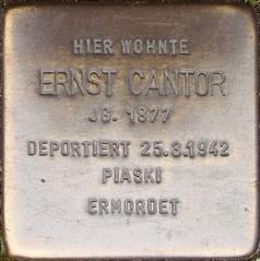 Stolperstein Dedicated To Ernst Cantor