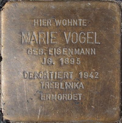 Stolperstein dedicated to Marie Vogel in Mainz, Germany