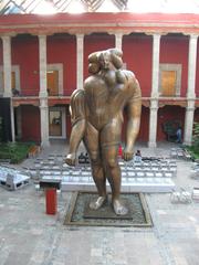 Courtyard of Jose Luis Cuevas Museum Mexico City with La Giganta statue