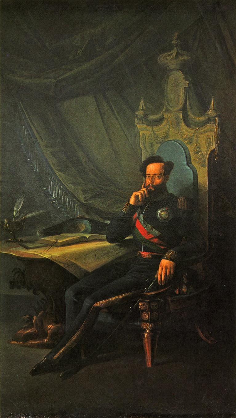 Portrait of Pedro IV of Portugal, Duke of Braganza, painted in 1833