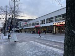 Lasipalatsi building in Helsinki with a clear sky
