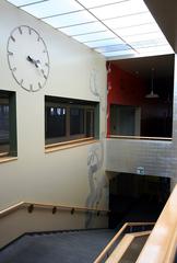 Interior of Lasipalatsi Glass Palace in Helsinki with 1930s modernist architecture