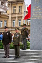 Soldiers at the Thank You America Memorial in Pilsen Czech Republic in 2020