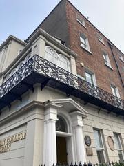 Facade of Georgian-style buildings at 1 Merrion Square, Dublin