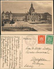 Historical black and white photo of the National Museum in Munich in 1926